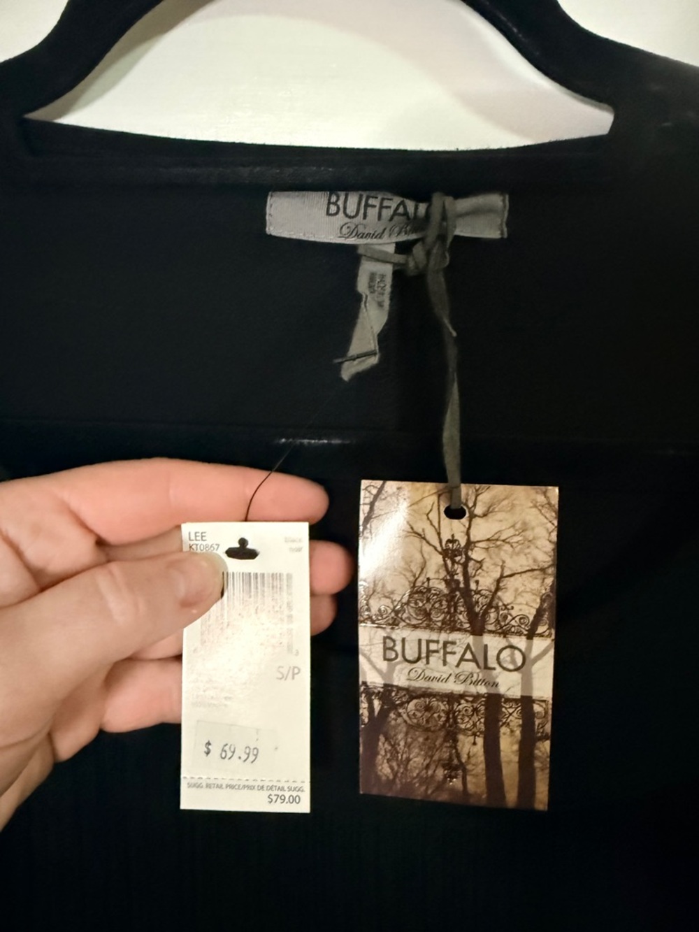 NWT Buffalo David Bitton Black Top with Tassels